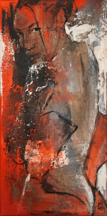 Serie: Nudes. Desire to love. No. N091. 绘画, 15.8x7.9 in