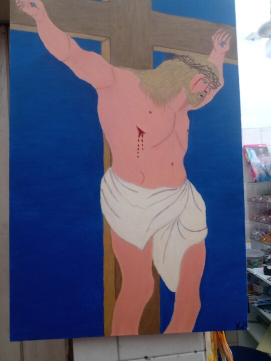 crucificação de jesus 绘画, 23.6x15.8 in
