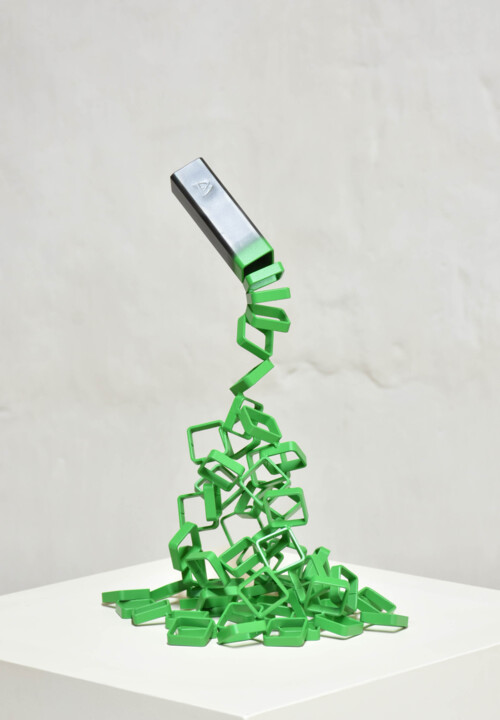 Sectionnement vert 雕塑, 14.2x9.8 in