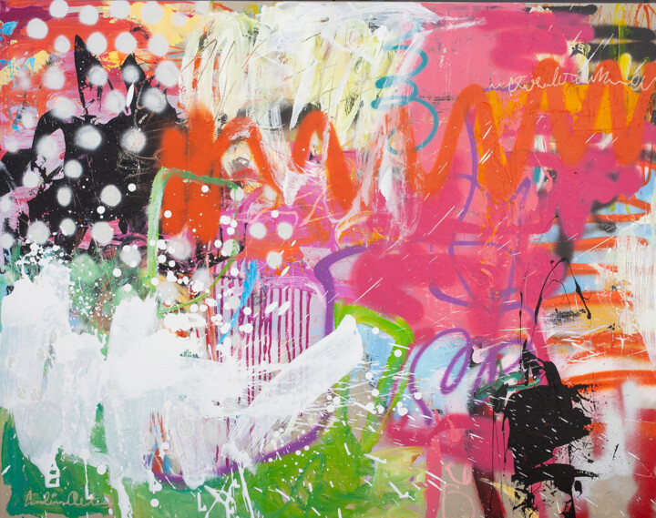 Painting titled "A day at the park" by Carolina Alotus, Original Artwork, Acrylic