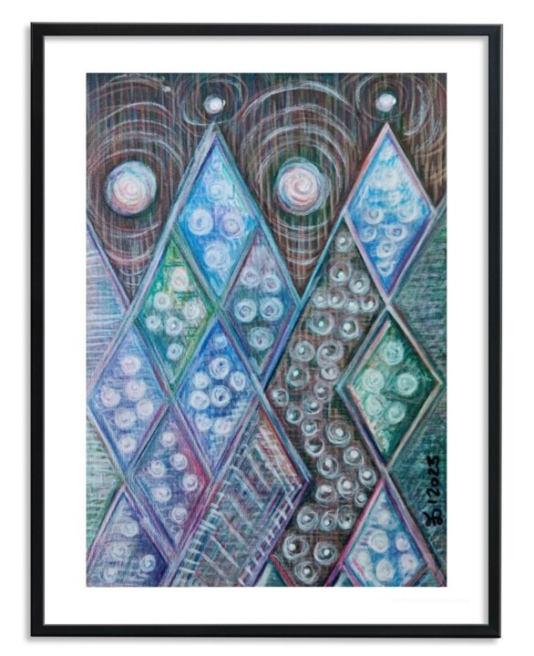 Four Seasons. Winter 绘画, 11.7x8.3 in
