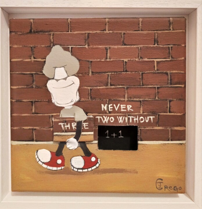 Never 2 without... Schilderij, 7,9x7,9 in