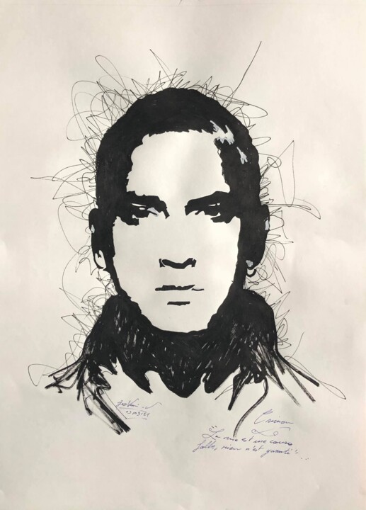 portrait d'Eminem 图画, 16.9x11.4 in
