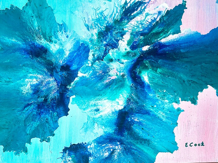 Painting titled "Calypso Dancing" by Elisa Cook Benbassat Bassat, Original Artwork, Acrylic