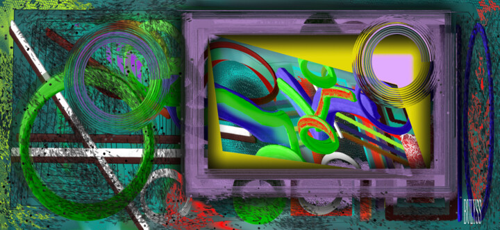 Digitale Kunst mit dem Titel "Windown on everythi…" von Marc Bulyss, Original-Kunstwerk, Digitale Malerei