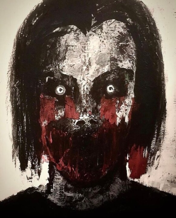 Ζωγραφική με τίτλο "Smile" από Vaxo Lang, Αυθεντικά έργα τέχνης, Ακρυλικό