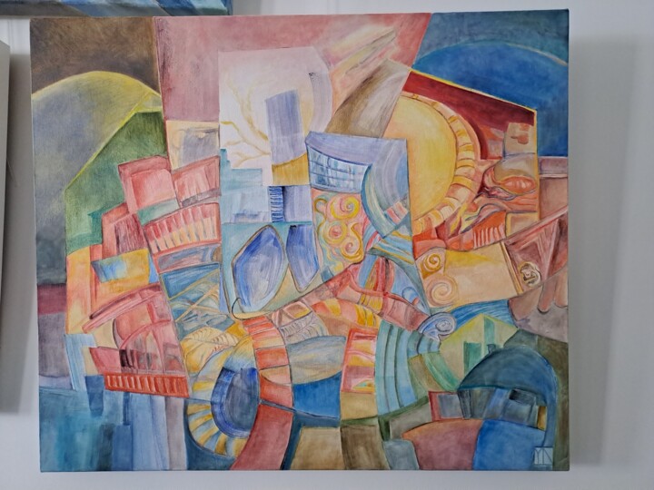Young city 绘画, 23.6x27.6 in