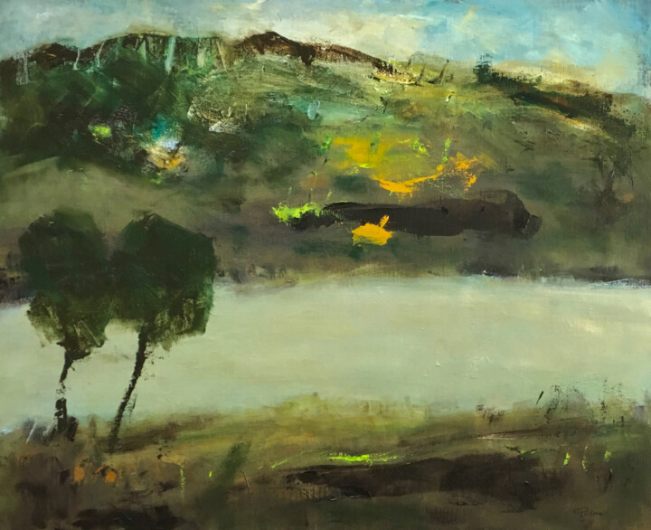 Le canal a midi 绘画, 23.6x28.7 in