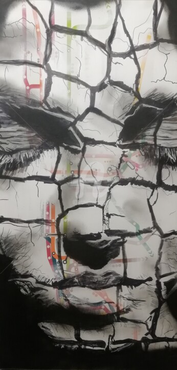 Destroyed 绘画, 39.4x19.7 in