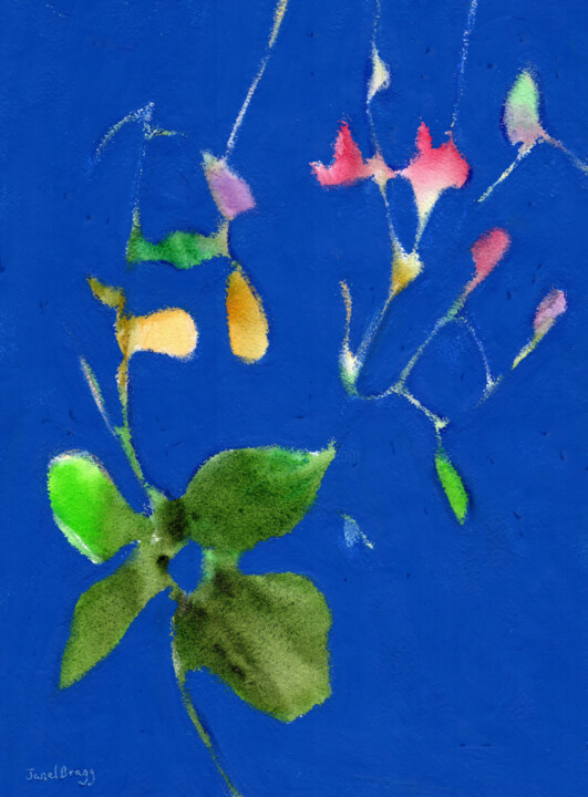 Painting titled "Floral Reverie in C…" by Janel Bragg, Original Artwork, Watercolor