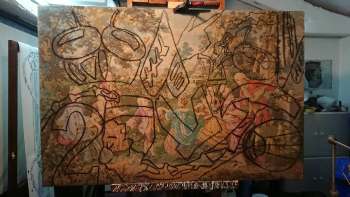 Steps of the making of the work