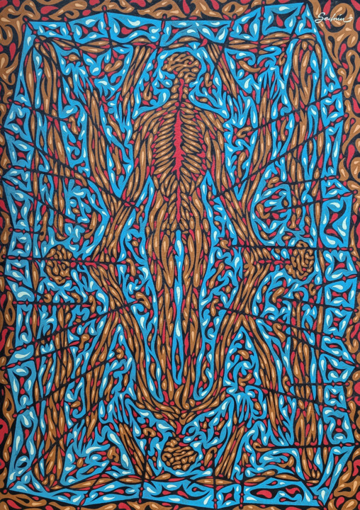 Immortality. The element of ether. 绘画, 55.1x39.4 in