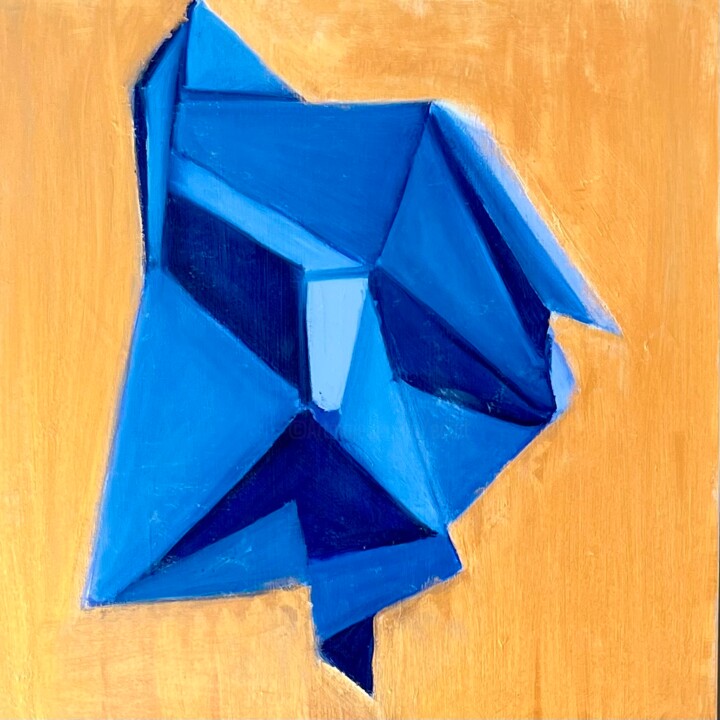 Bleu composition 绘画, 19.7x19.7 in