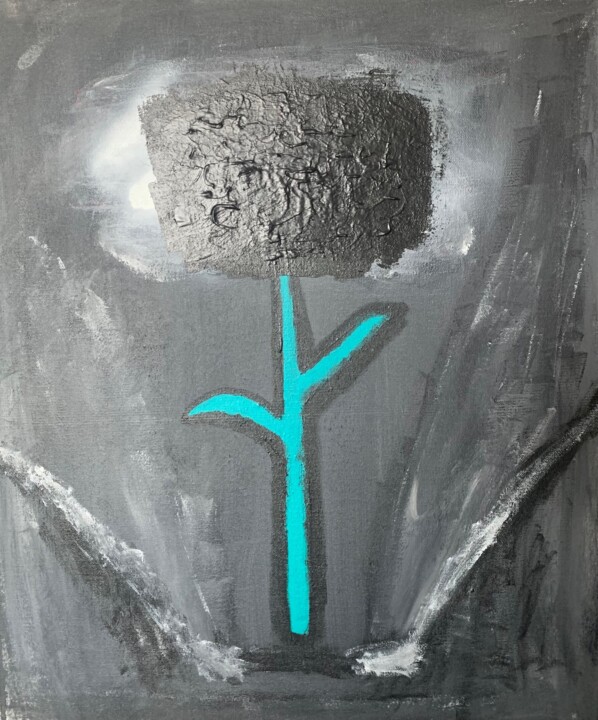 Corrupted Flower 绘画, 21.7x18.1 in