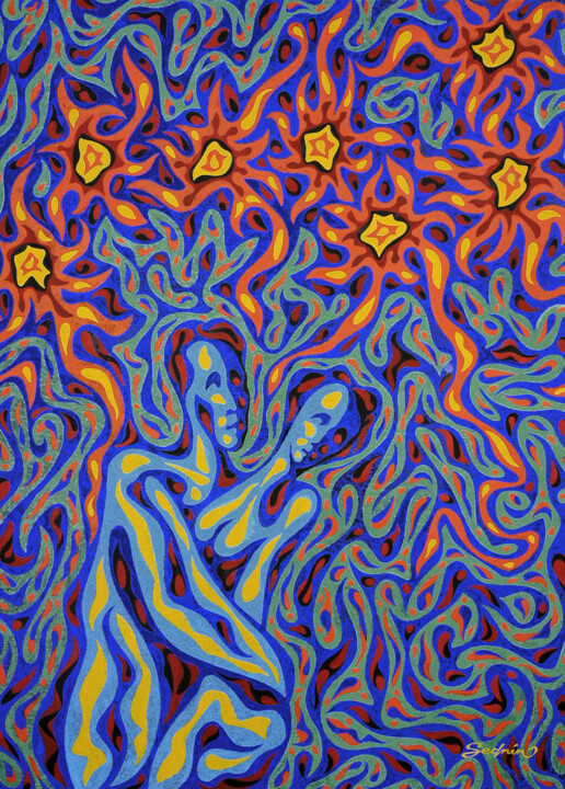 The Starfall 绘画, 55.1x39.4 in