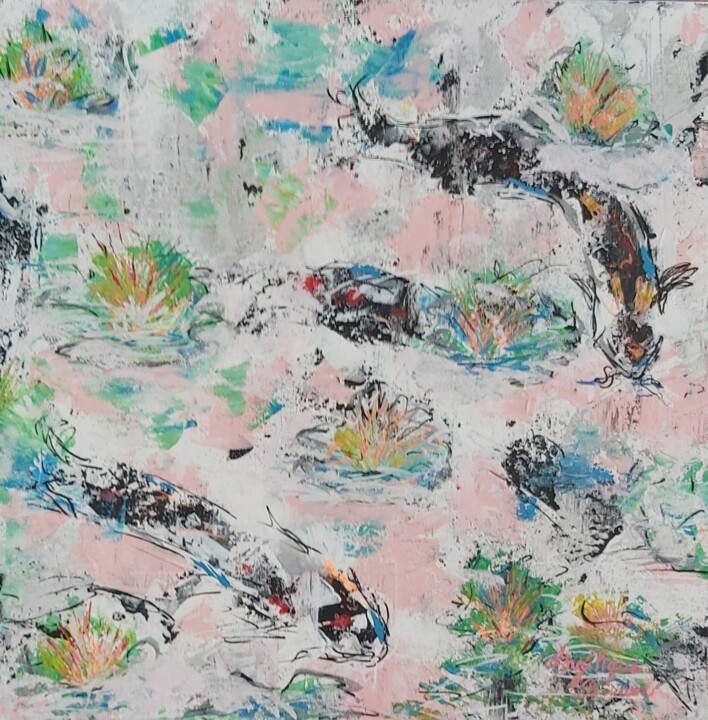 Carpes 绘画, 23.6x23.6 in