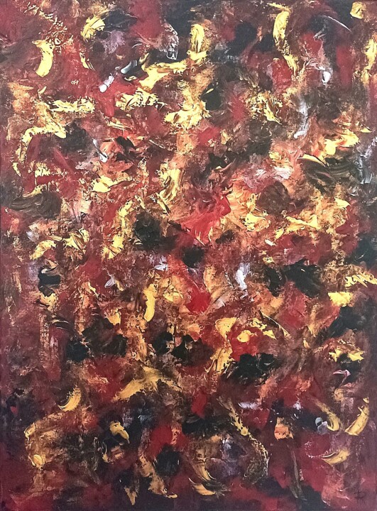 Peinture intitulée "Prométhée" par Renaud Angerville-Langlois, Œuvre d'art originale, Acrylique Monté sur Châssis en bois