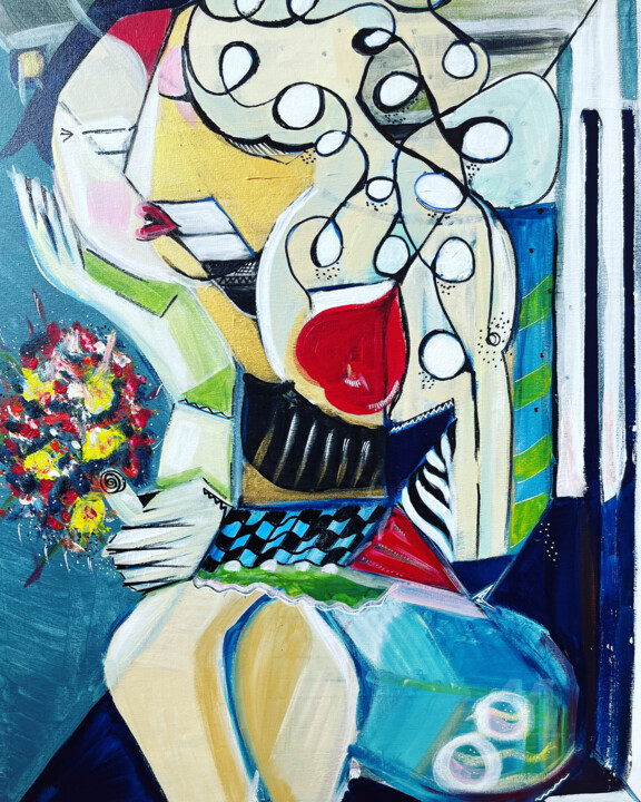 Le cœur à l’envers 绘画, 25.6x19.7 in