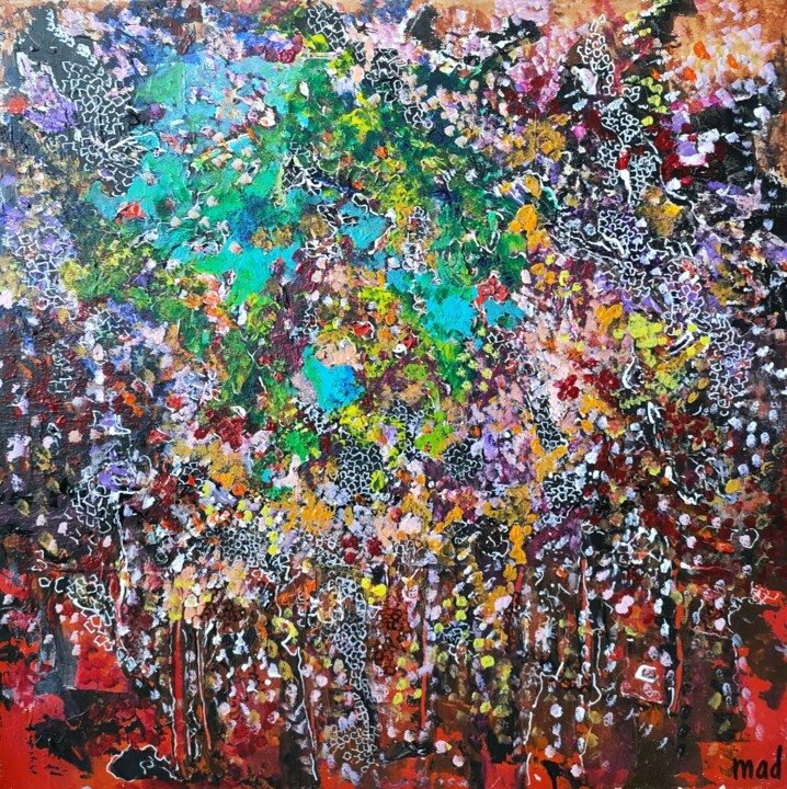 Fourmillements 绘画, 19.7x19.7 in