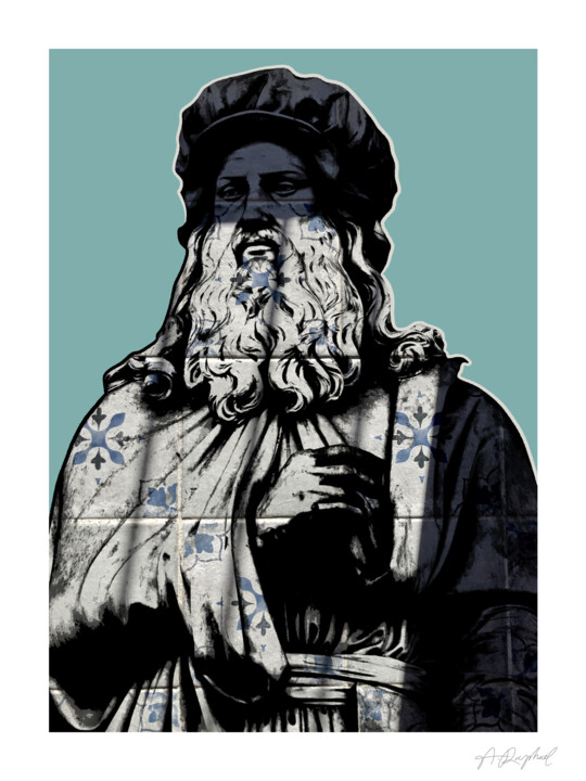 Digital Arts titled "Azurin" by Raphaël André, Original Artwork, Digital Painting