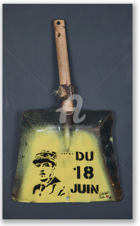 Sculpture titled "DE L'ART A LA PELLE…" by Alain Louiset, Original Artwork, Spray paint Mounted on Other rigid panel