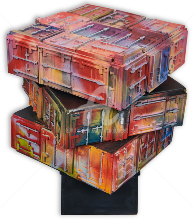 RUBIK'S CUBE N° 3 雕塑, 15.8x9.5 in
