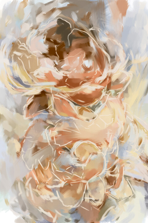 Arte digitale intitolato "Ease" da Tat Ana Konyseva, Opera d'arte originale, Olio