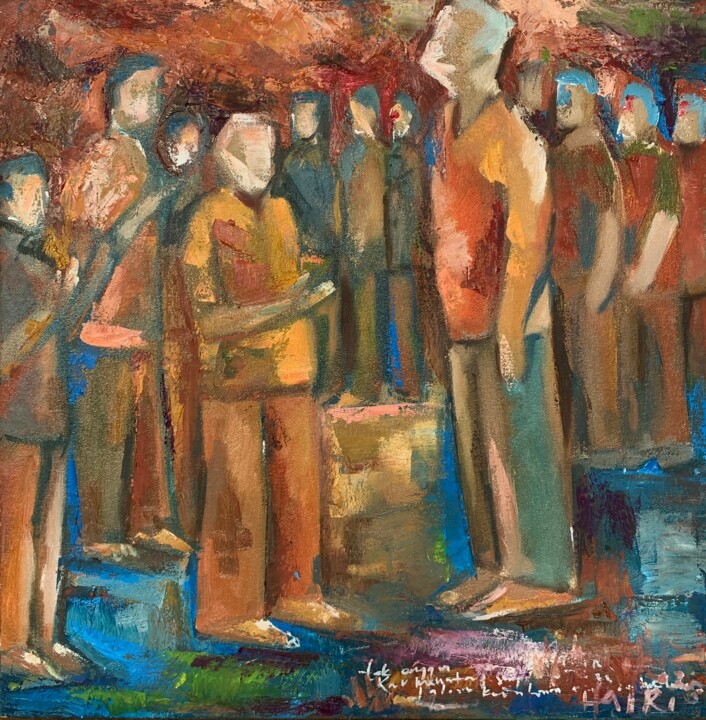 What Happen in the Sky 绘画, 19.7x19.7 in