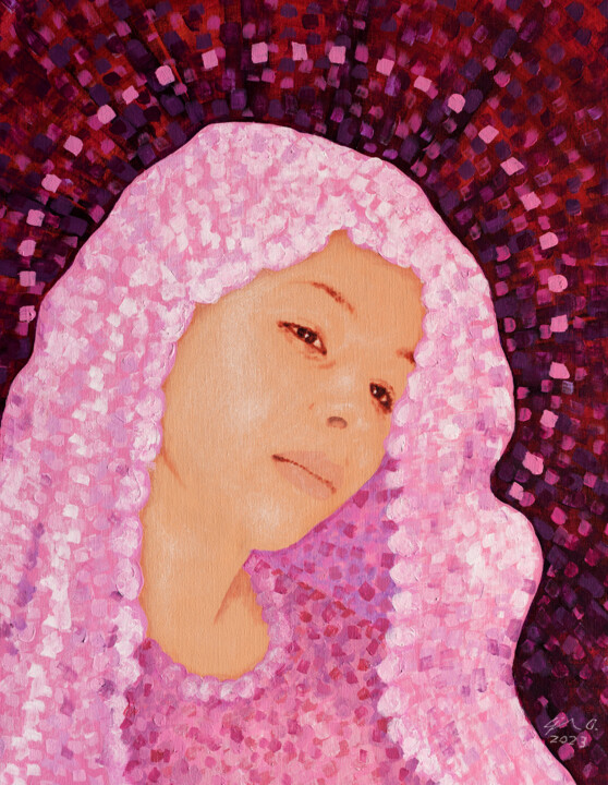 Cofrade sin Lagrimas: Series: Virgins of Sorrow 绘画, 25.6x19.7 in