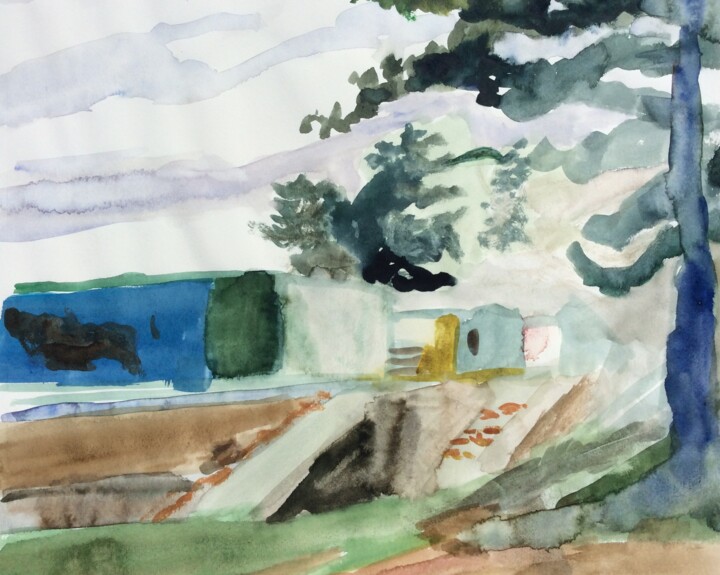 Groix Painting, 10.6x11.8 in