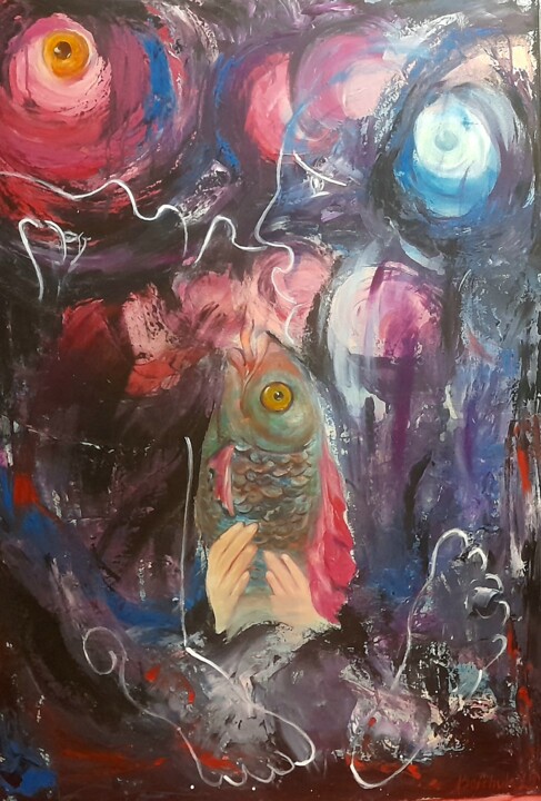 my fish 绘画, 31.5x21.7 in