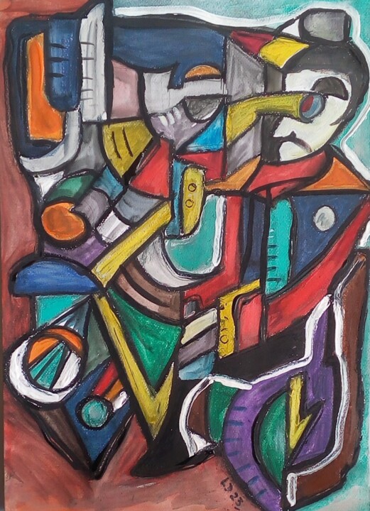 l'ingénieur 绘画, 16.5x11.7 in