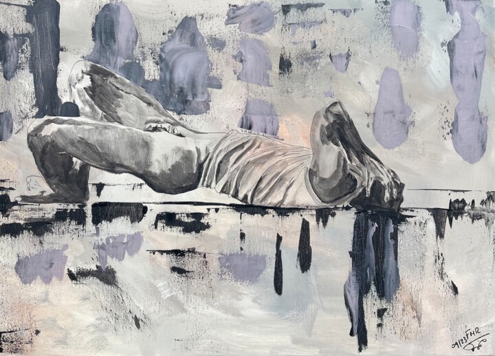 Douleur intérieur 绘画, 19.7x27.6 in
