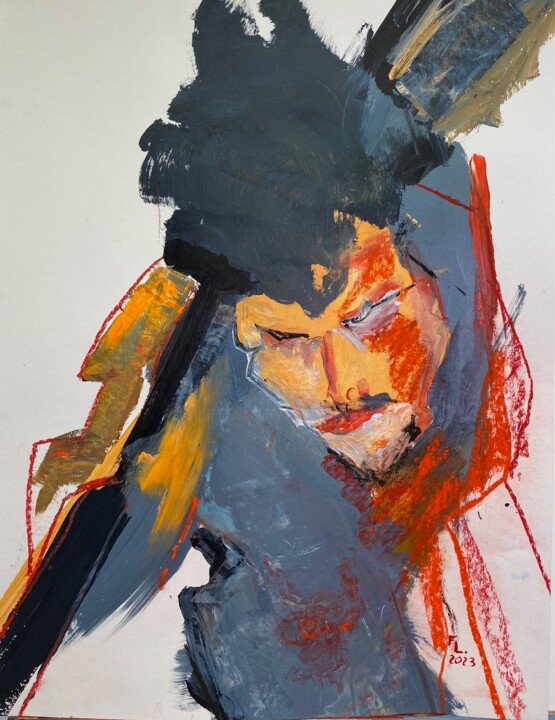 HOMME ETE 2023 18 绘画, 25.6x19.7 in