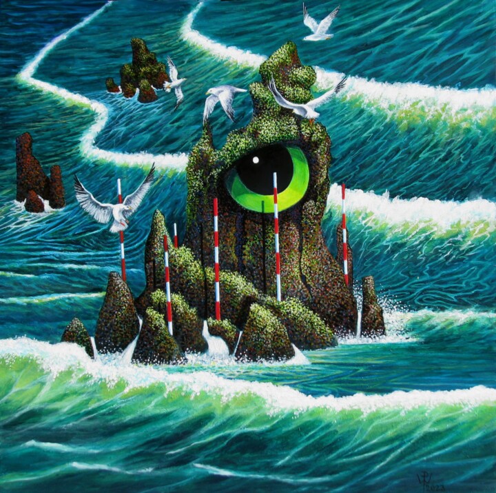 Verbannung 绘画, 19.7x19.7 in