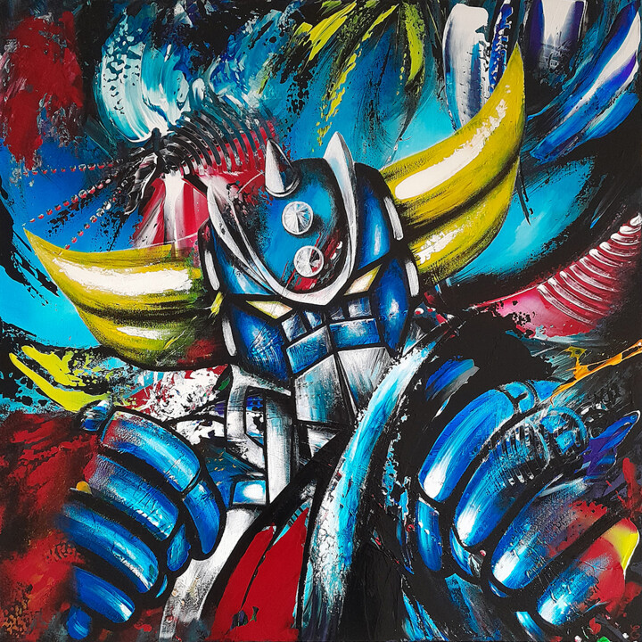 "Super Grendizer" 绘画, 31.5x31.5 in