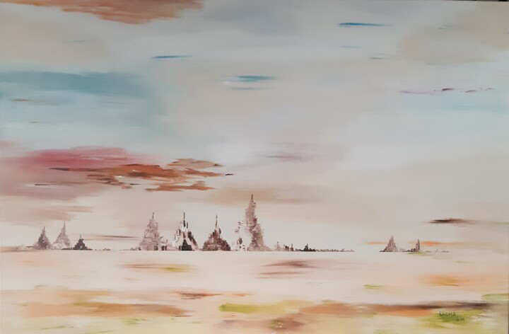 Villes dans le désert Картина, 29,5x45,3 in