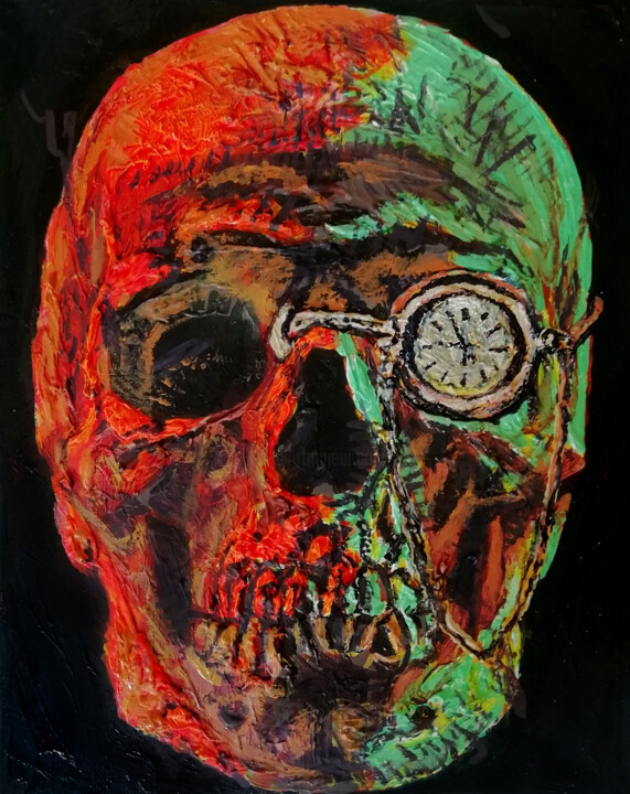 I Died at the Disco but at the Wrong Hour 绘画, 9.5x7.5 in
