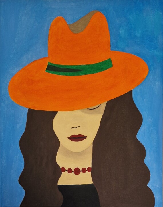 Lady 绘画, 19.7x15.8 in