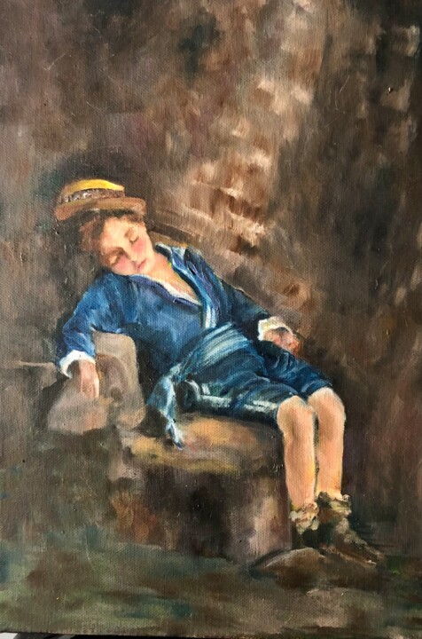 L'enfant endormi 绘画, 15.8x10.6 in