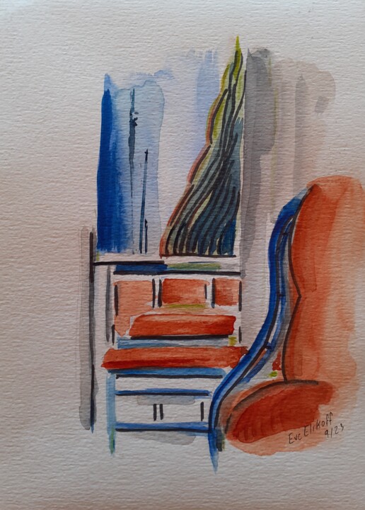 fenêtre 绘画, 11.7x8.3 in