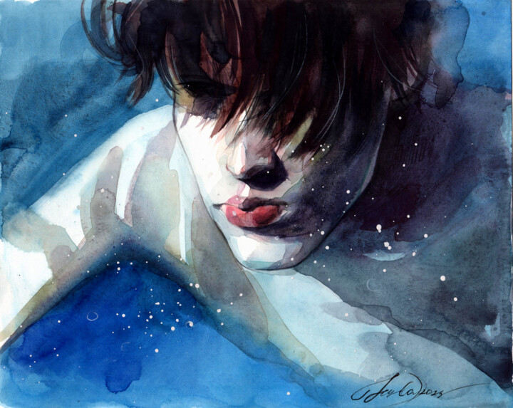 "Shallow" 绘画, 8x10 in