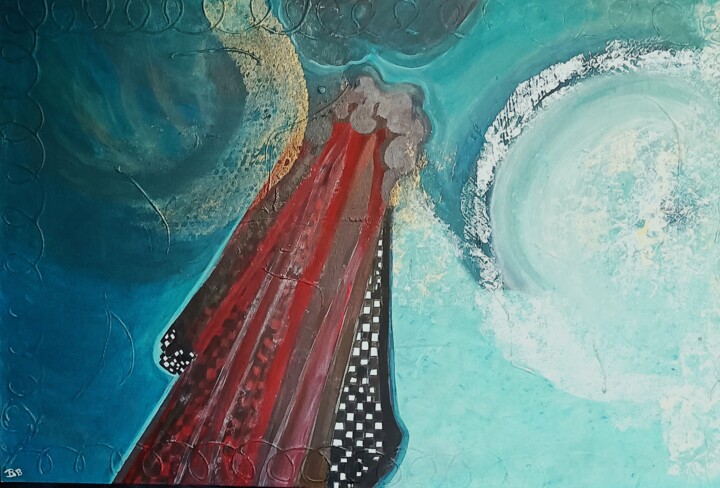 Naar de maan 绘画, 31.5x47.2 in