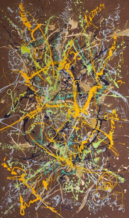 Peinture intitulée "N° 20.65 Au delà de…" par Isa-L, Œuvre d'art originale, Acrylique Monté sur Châssis en bois
