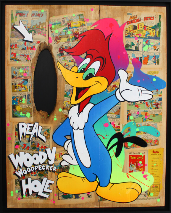 woody wood pecker #1 绘画, 35.8x28 in