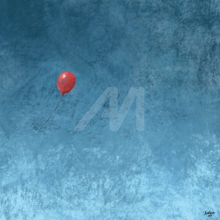 Red ball in a changing world. Etude 60 数字艺术