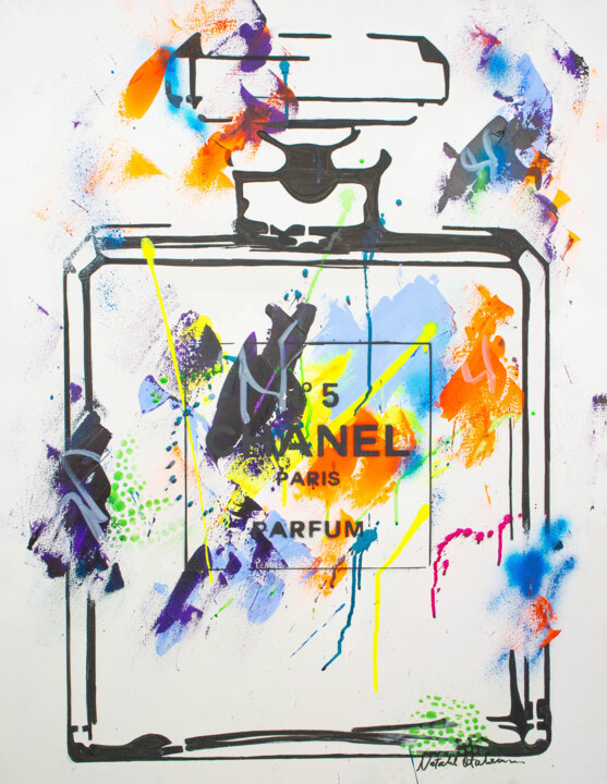 Chanel Vibrant Explosion 绘画, 35.4x27.6 in