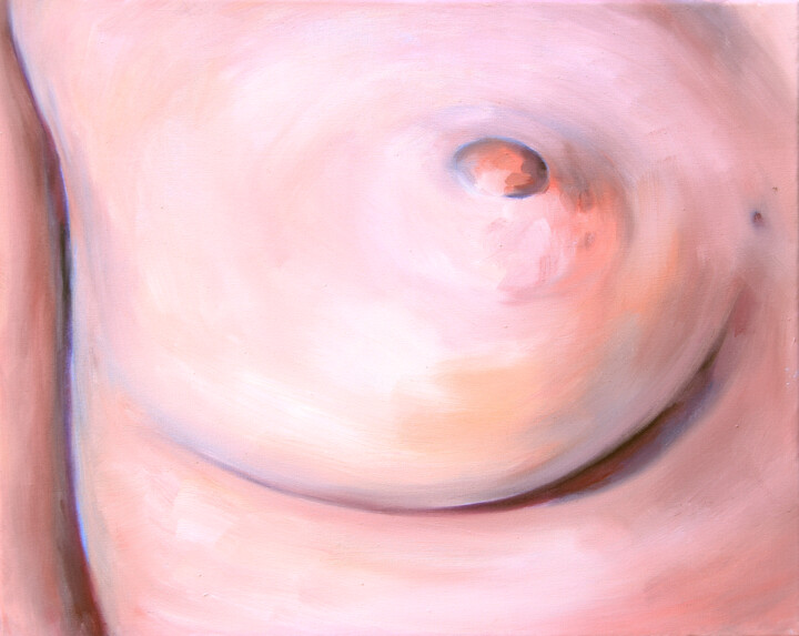 Malerei mit dem Titel "No 1 (Busen)" von Stephanie Balih, Original-Kunstwerk, Öl