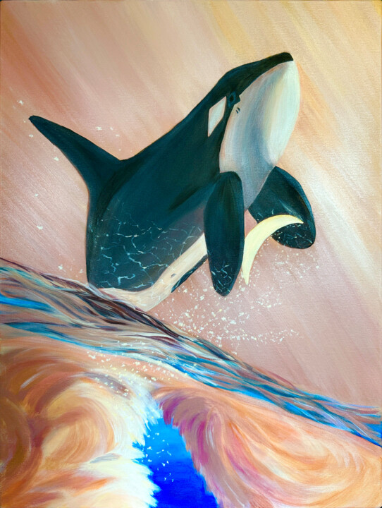 Dive, let's play! 绘画, 31.5x23.6 in