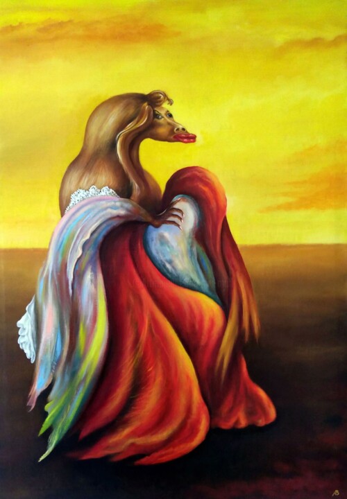 After Two Glasses of Champagne / После двух бокалов шампанск 绘画, 39x27.6 in